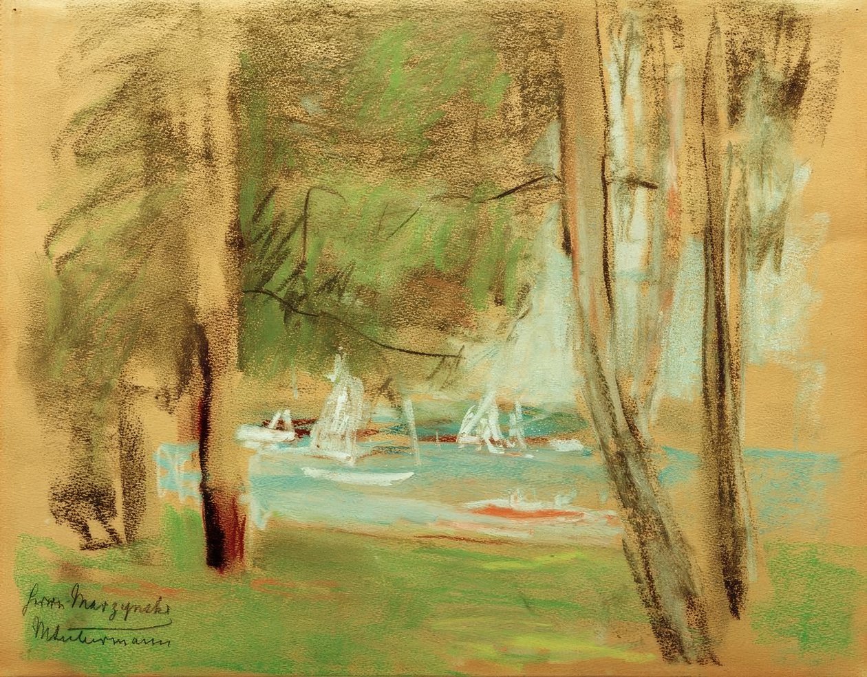 Både på Wannsee af Max Liebermann
