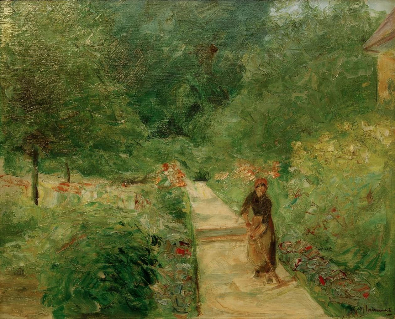 Køkkenhaven i Wannsee mod vest, på vej en Gä af Max Liebermann
