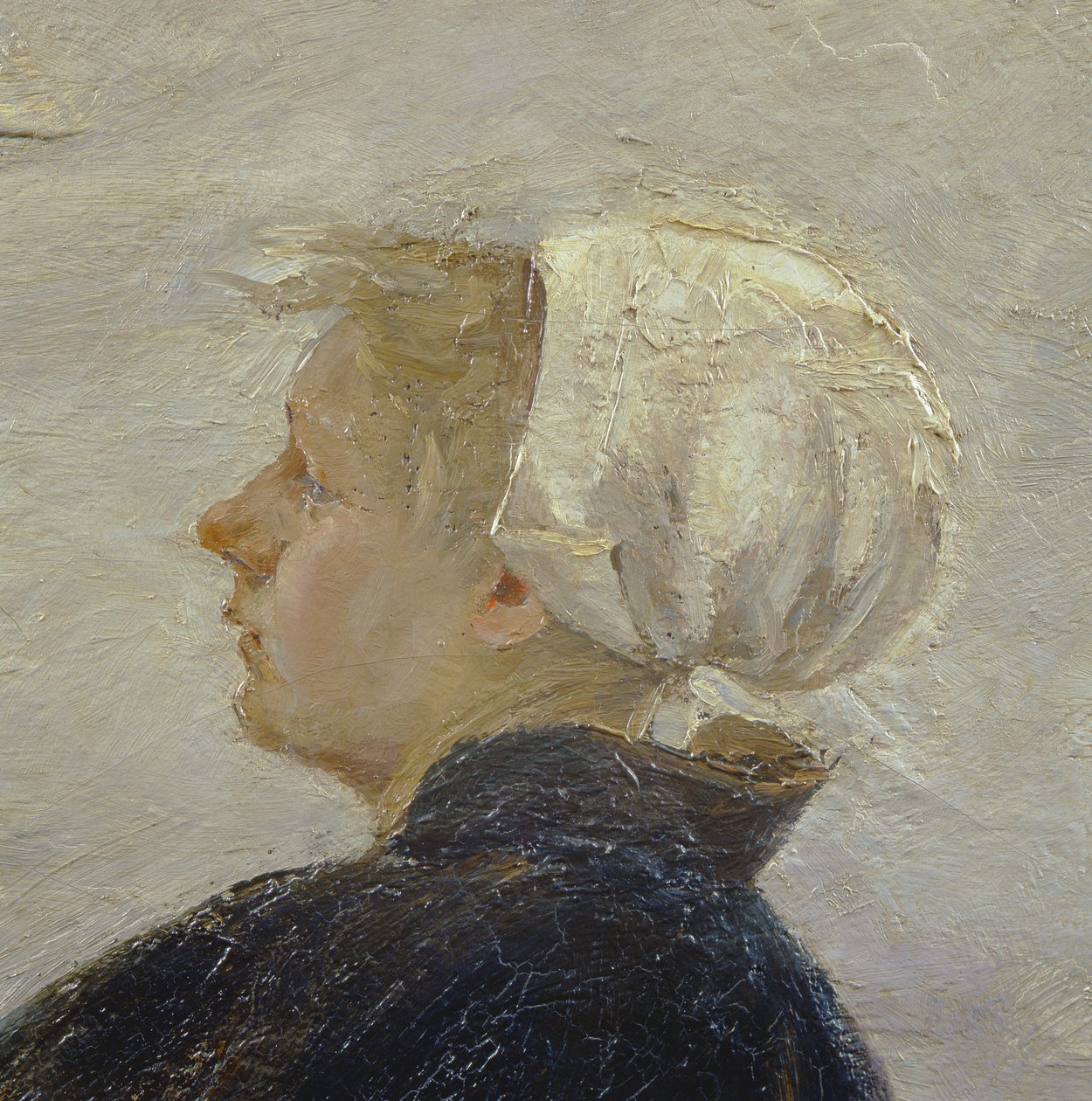 Detalje fra Repairing the Nets, 1889 (se 144756) af Max Liebermann