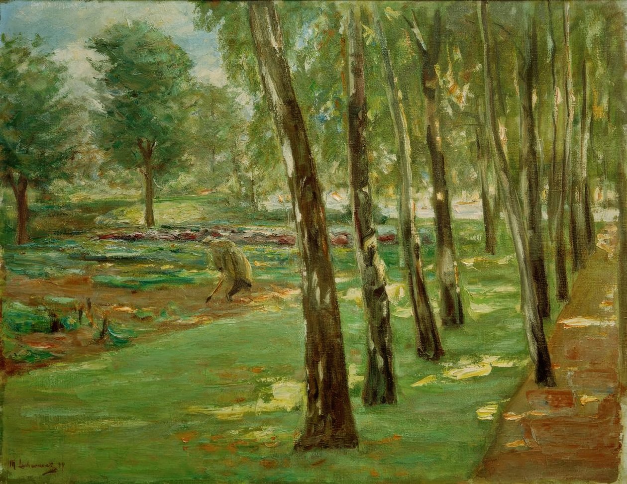 Birkealléen i Wannsee-haven - udsigt over kålmarken af Max Liebermann