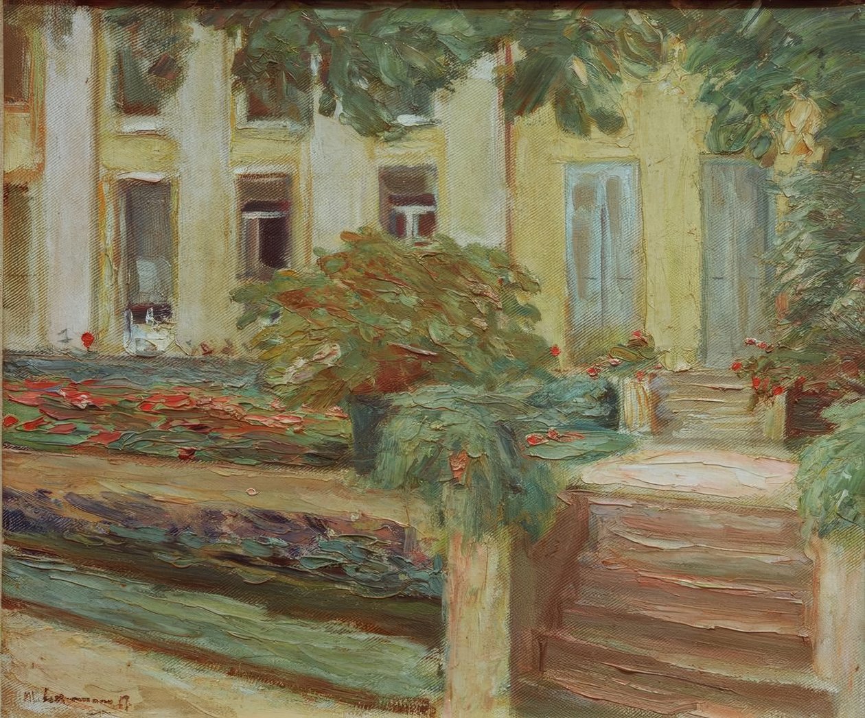 Blomsterrassen i Wannsee -haven mod sydvest af Max Liebermann