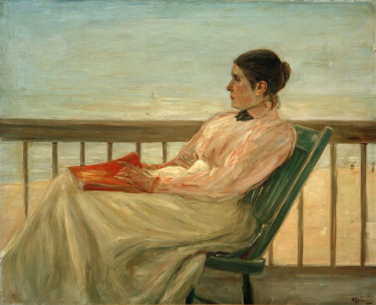 Kunstnerens kone på stranden af Max Liebermann
