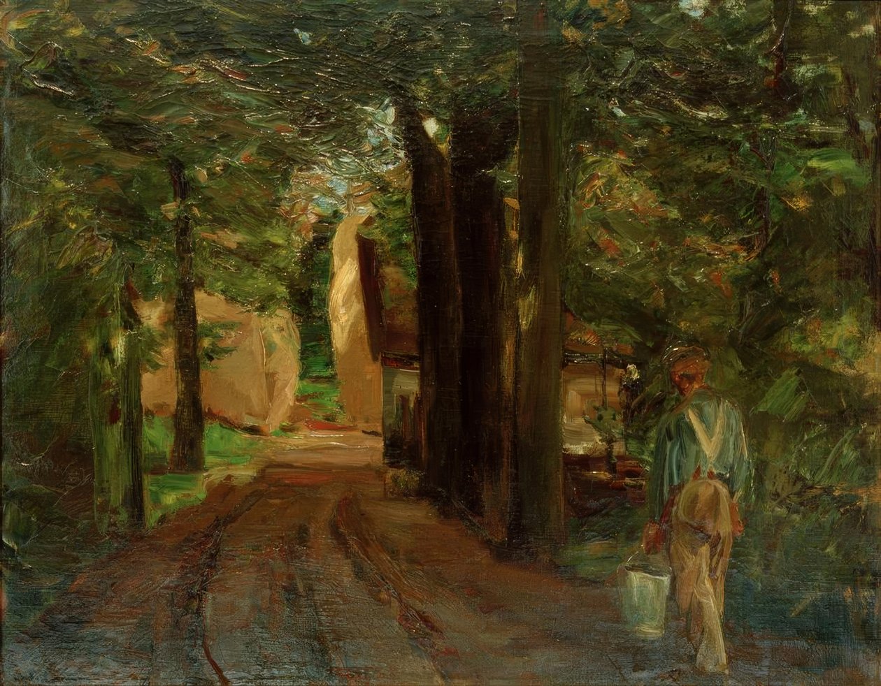 Indgang til husmandsstedet - indgang til gård af Max Liebermann