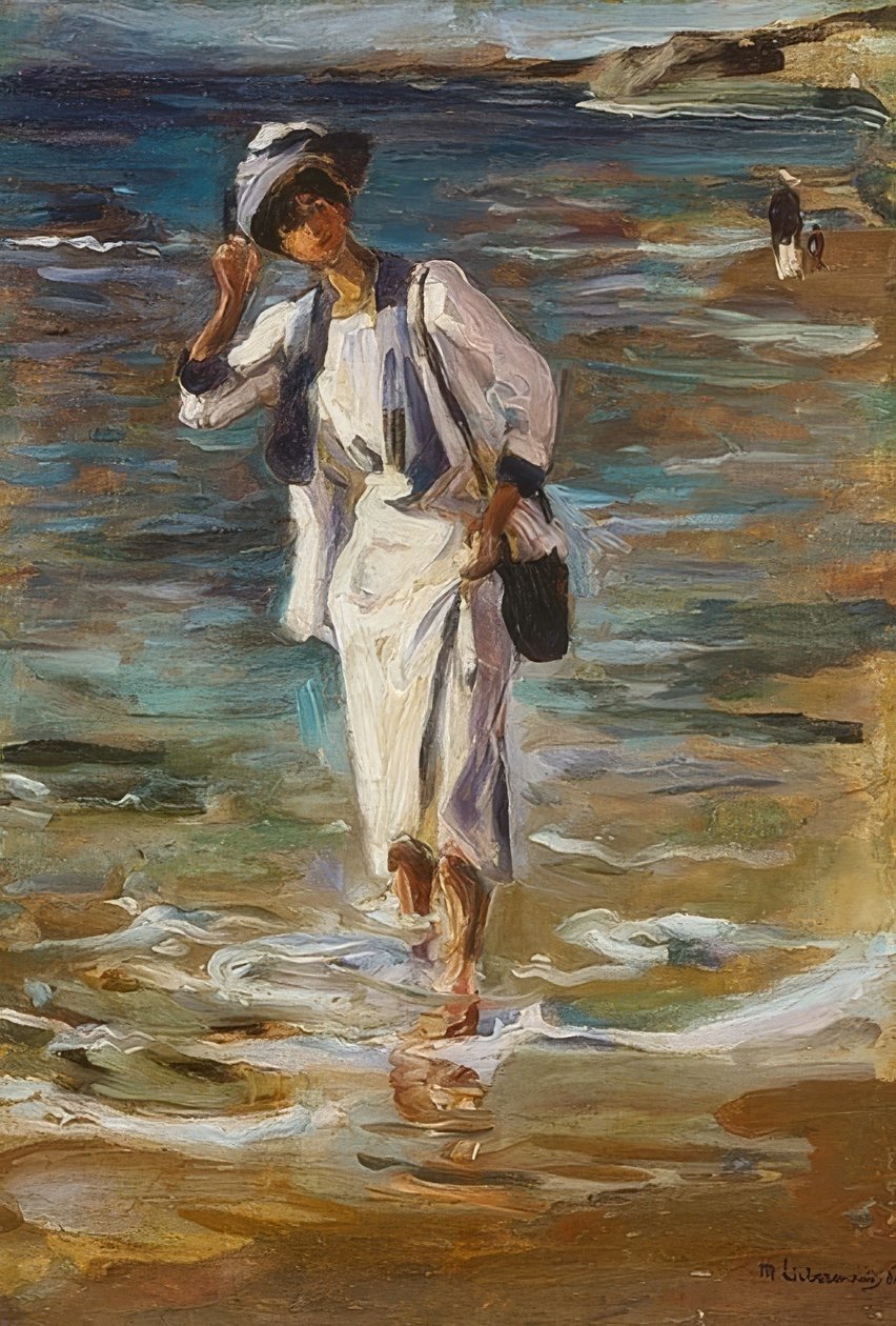 Kvinde på stranden. 1908 af Max Liebermann