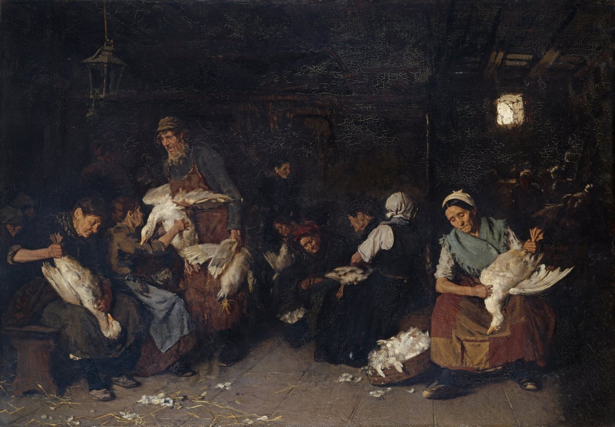 Gåsplukkere af Max Liebermann