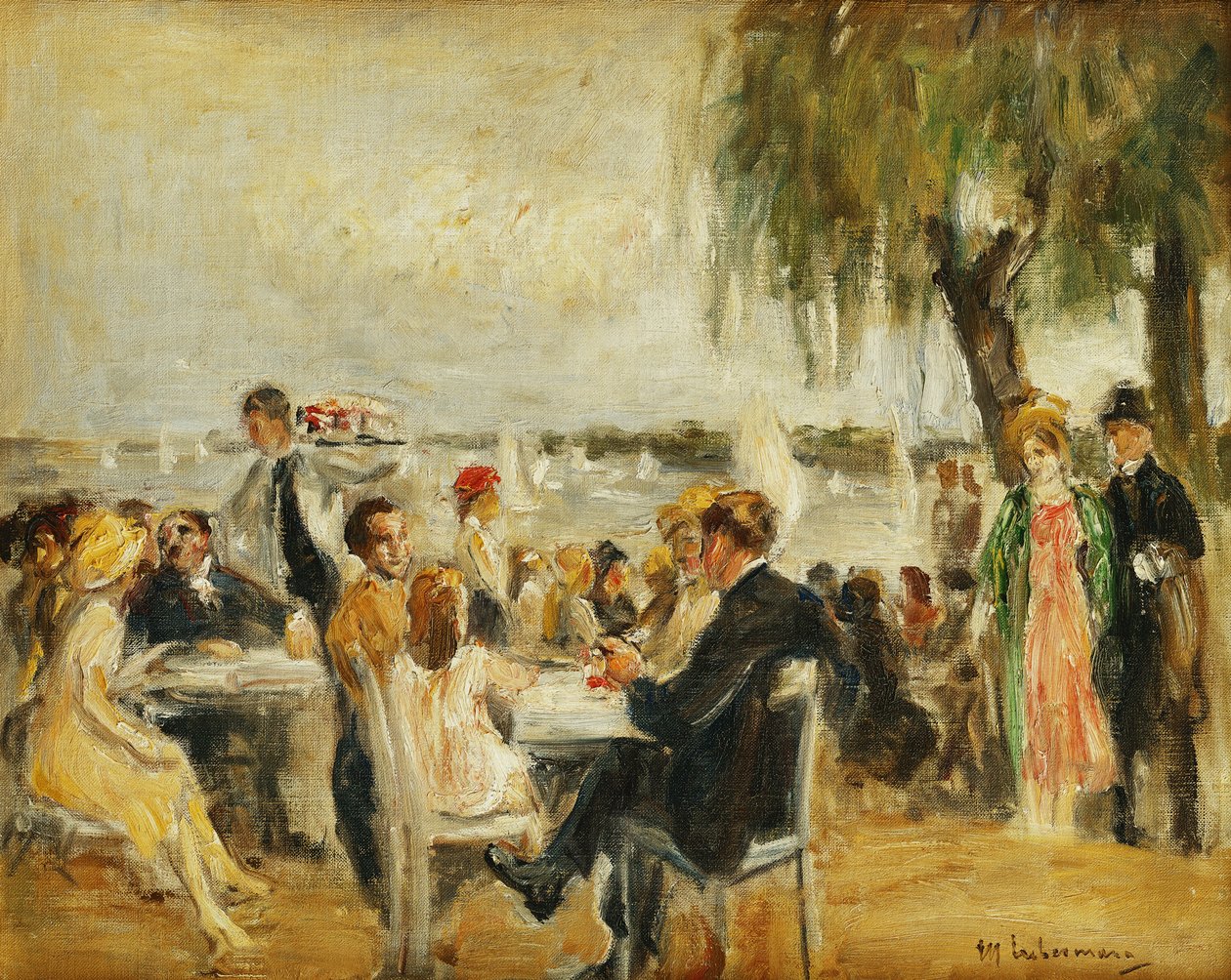 Havecafé ved Elben, 1902 af Max Liebermann