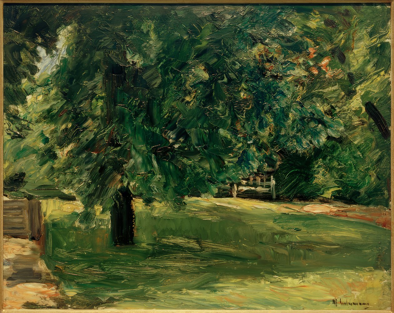 Havebænk under kastanjetræet i Wannsee-haven af Max Liebermann