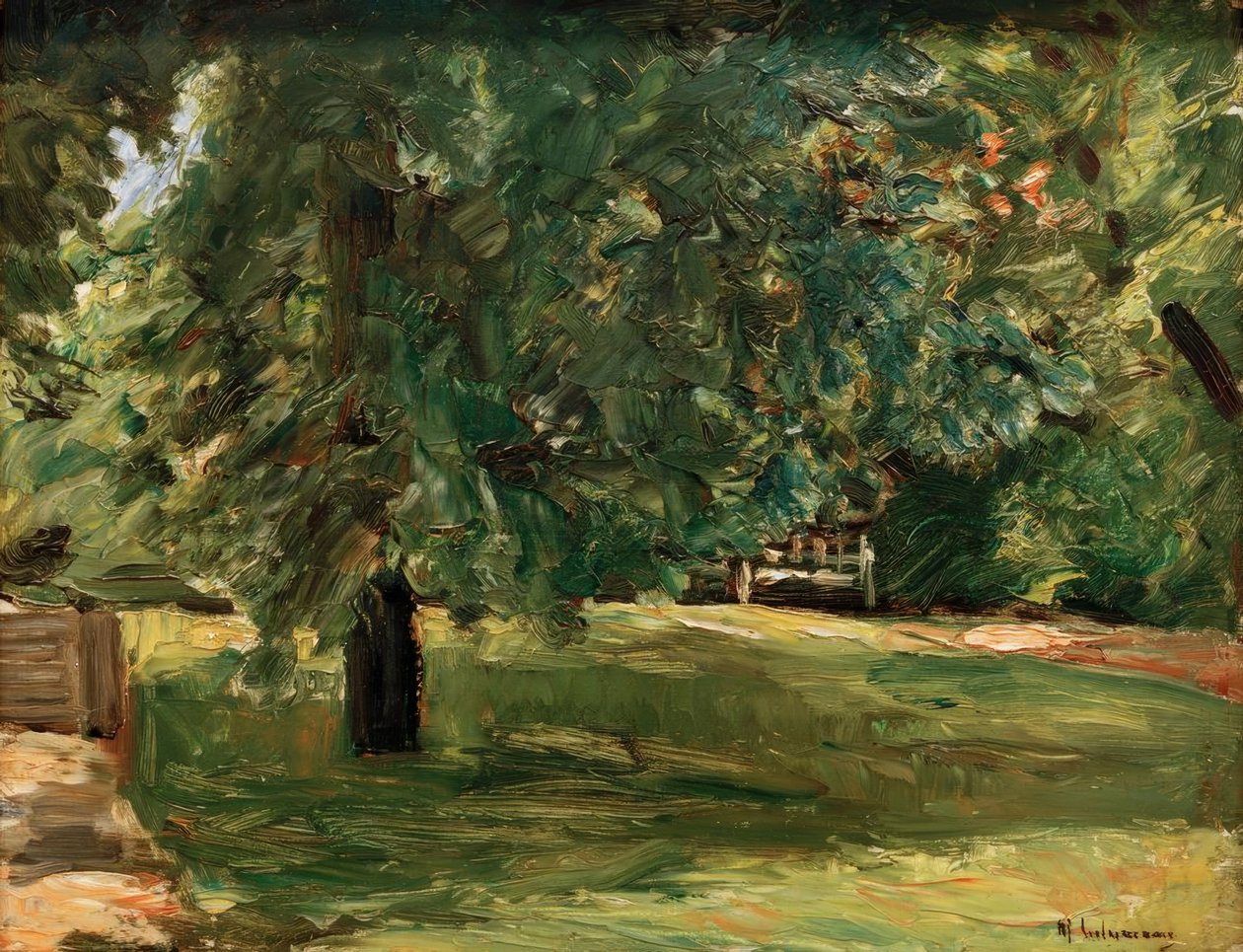 Havebænk under kastanjetræet i Wannsee-haven af Max Liebermann