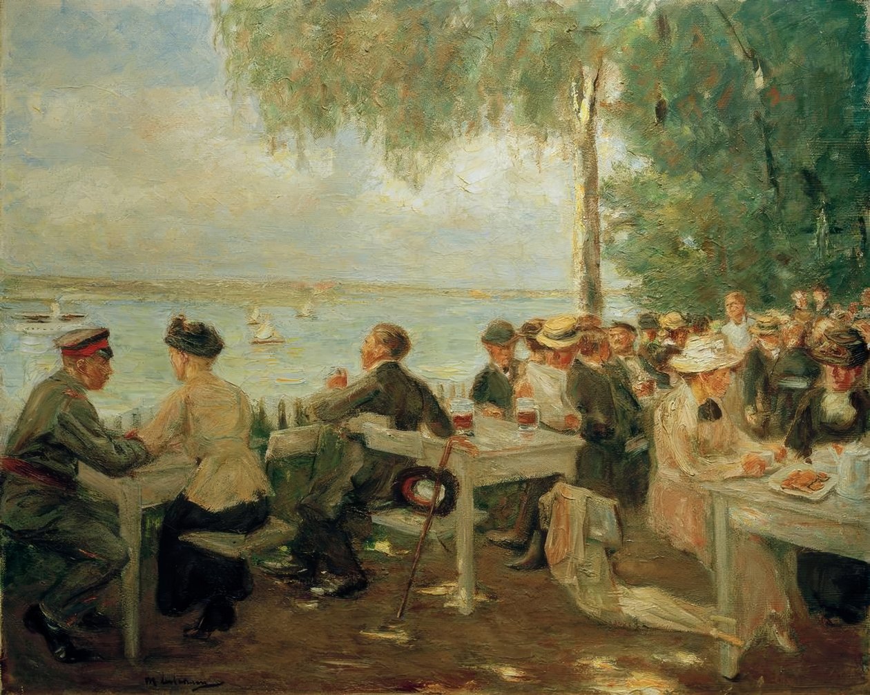 Haverestaurant på Havel - Nikolskoe af Max Liebermann