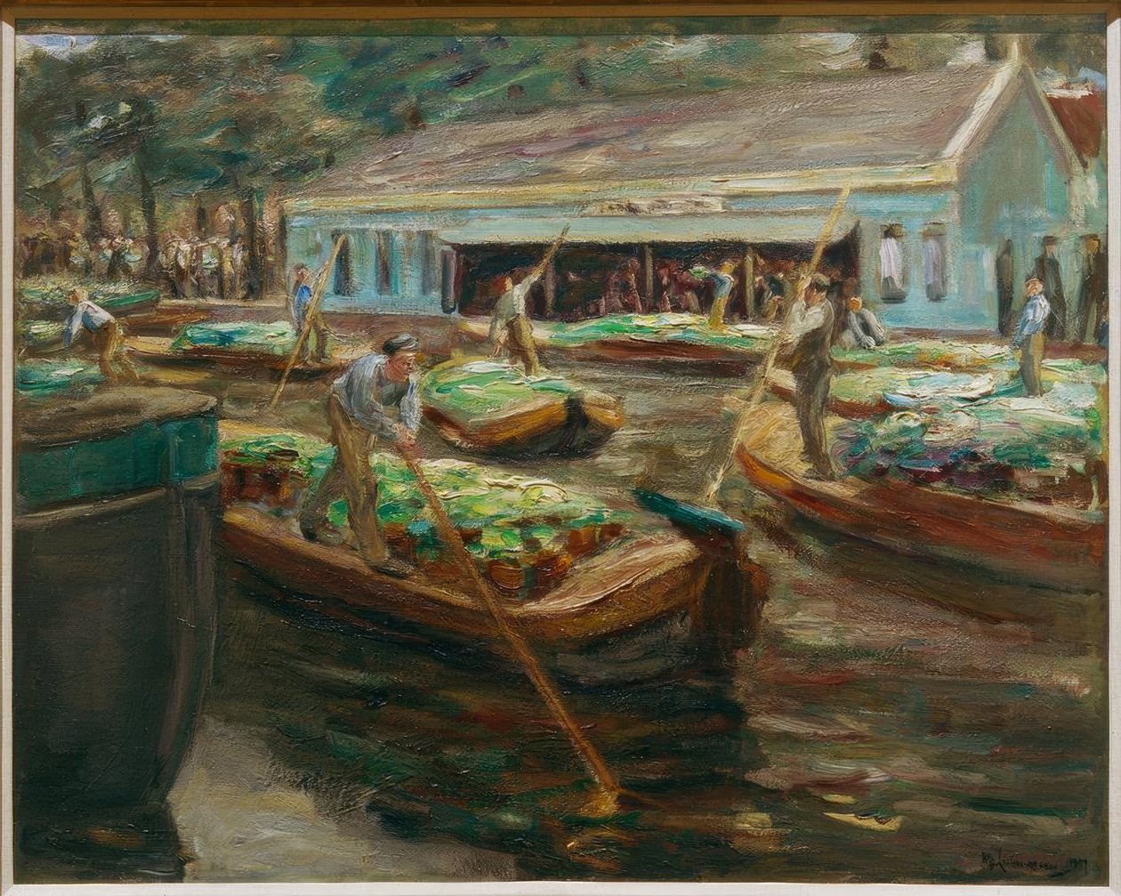 Grøntsagsmarked i Delft af Max Liebermann