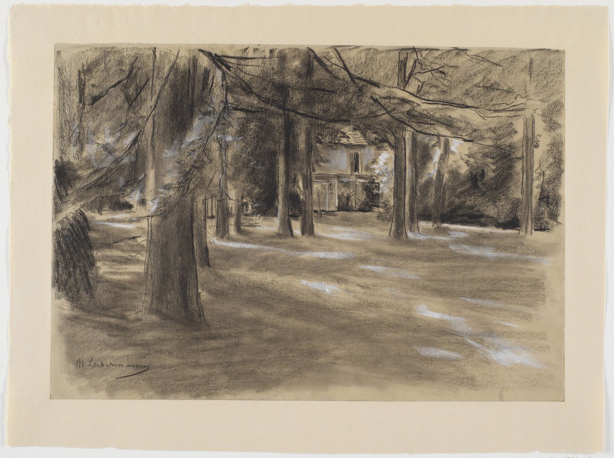 Hollandsk parklandskab med hus af Max Liebermann