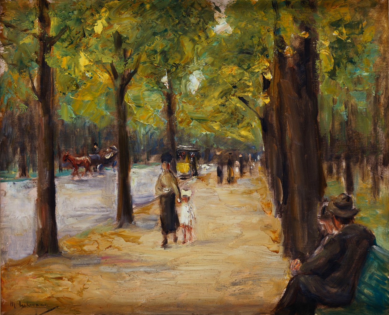 I Tiergarten, Berlin, ca. 1920 af Max Liebermann