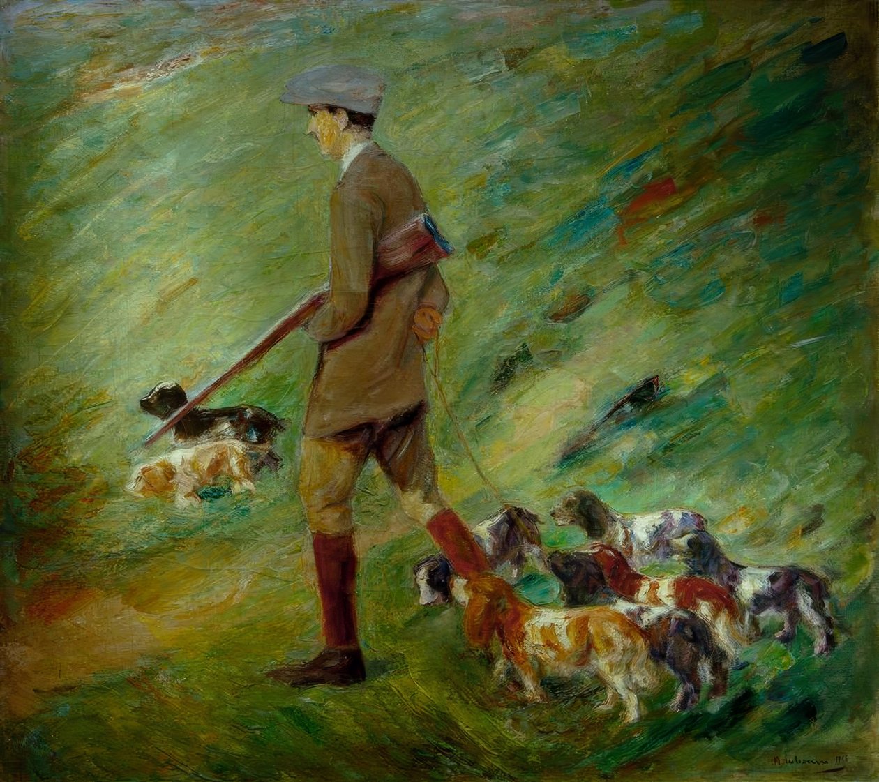 Jægere i klitterne - trænere med hunde af Max Liebermann