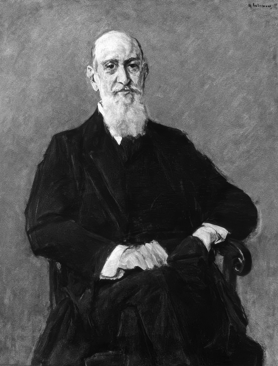 James Israel, portræt, af M.Liebermann af Max Liebermann