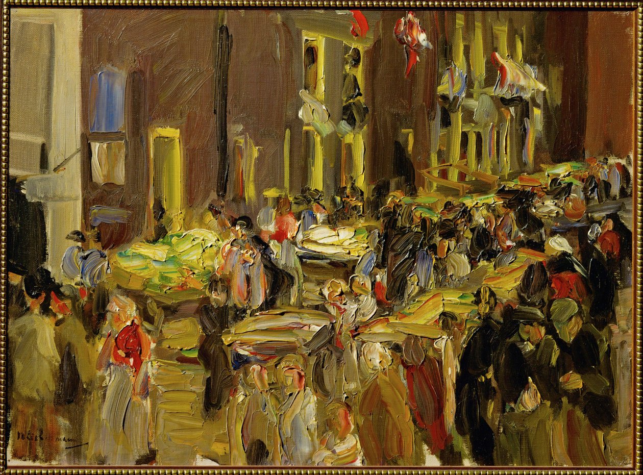 Jodenbreestraat i Amsterdam (maleri på lærred) af Max Liebermann