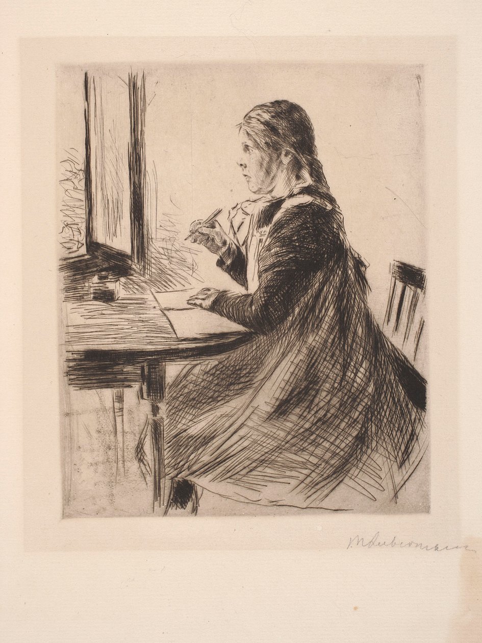 Børneportræt, portræt af gehejmeråd Bodes lille datter, Marie af Max Liebermann