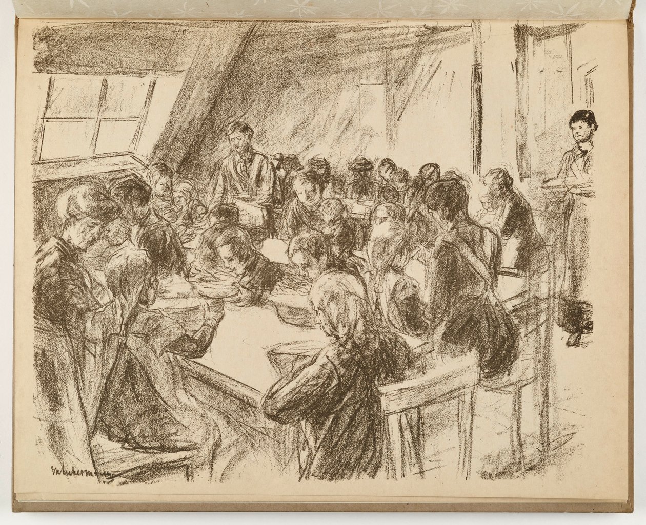 Folkekøkken for børn (illustration fra: Kunst og kunstnere XIII, 6) af Max Liebermann