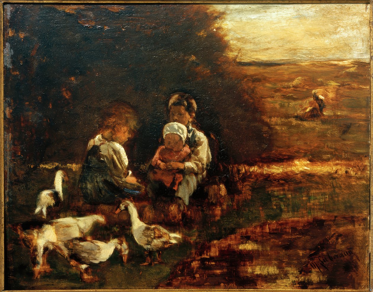 Små gåsehyrder af Max Liebermann