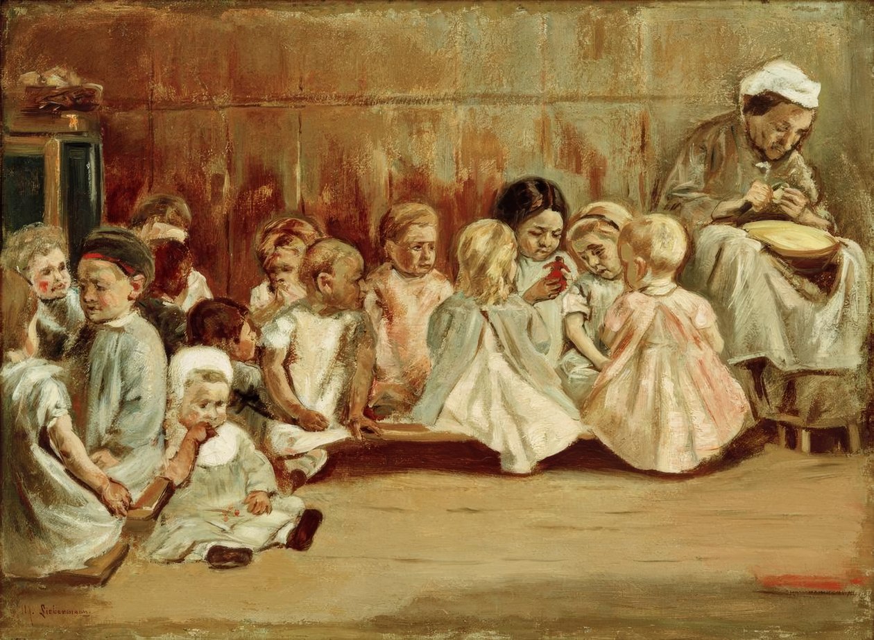 Småbørnsskole af Max Liebermann