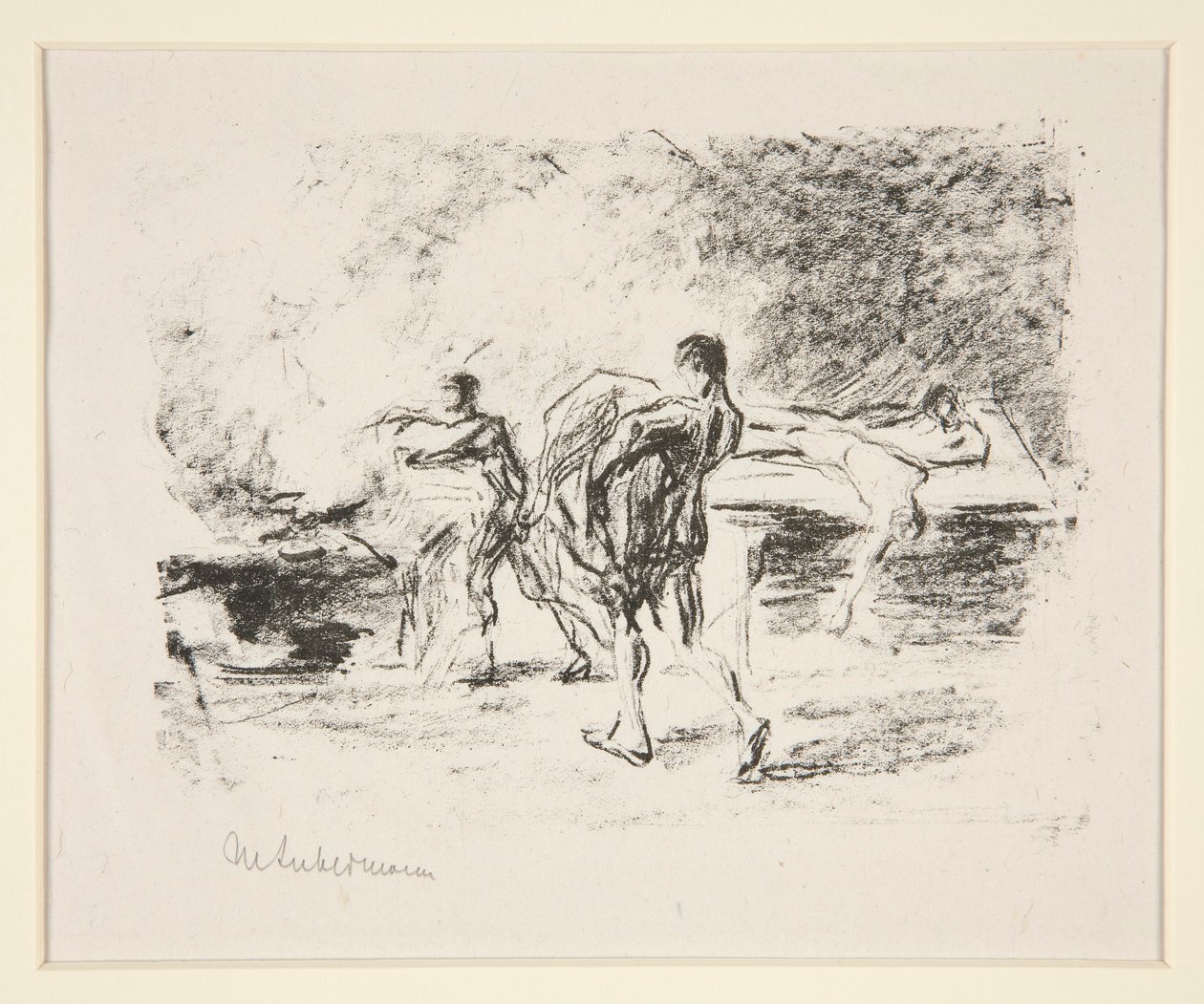 Ligbrænding til Goethes Bassompierre (kremeringsscene) af Max Liebermann