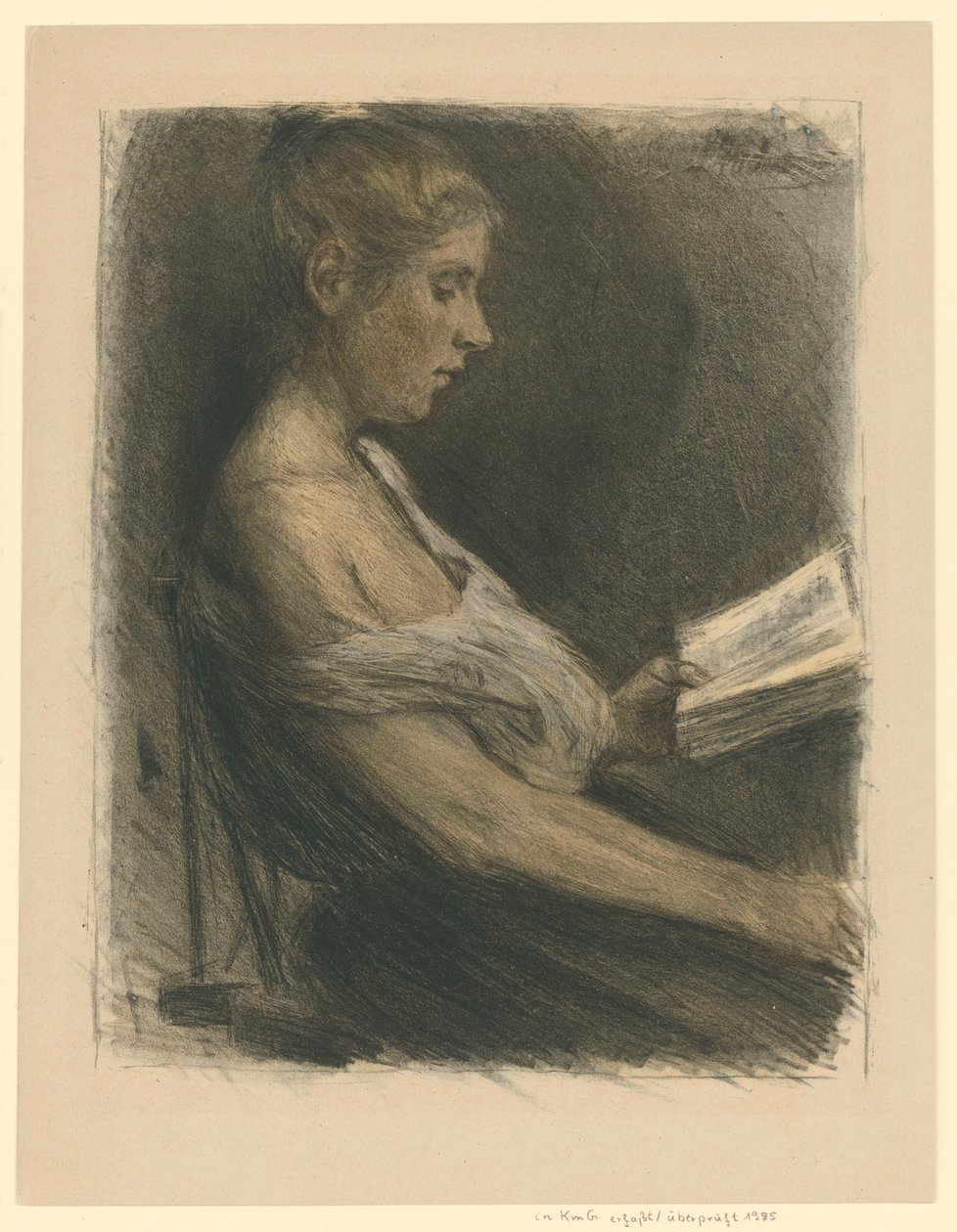 Læsende pige af Max Liebermann