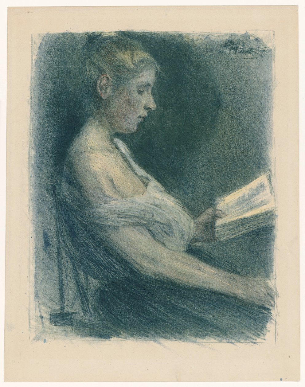 Læsende pige af Max Liebermann