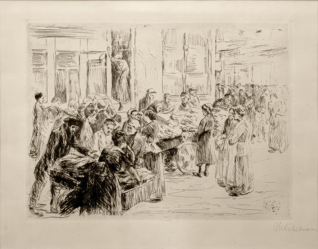 M.Liebermann, Fra det jødiske kvarter i Amsterdam, vognhandel af Max Liebermann