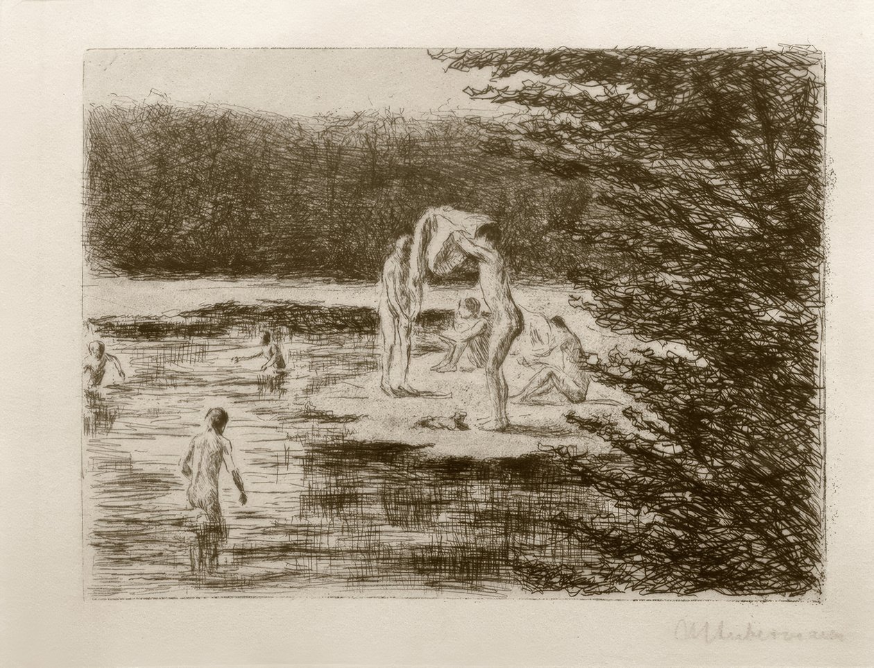 M.Liebermann, badende drenge af Max Liebermann