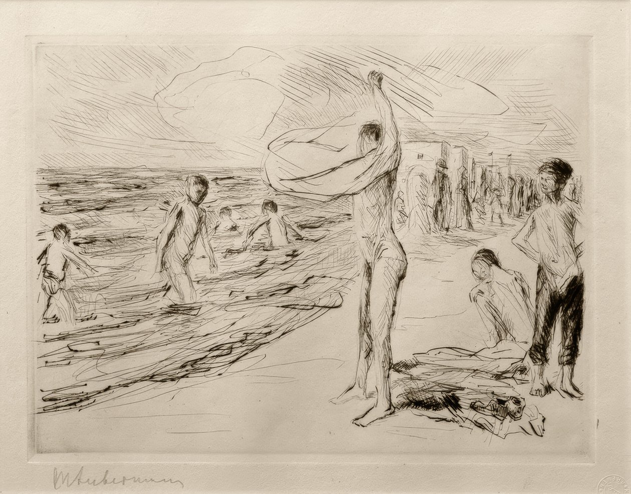 M.Liebermann, drenge bader i vinden af Max Liebermann