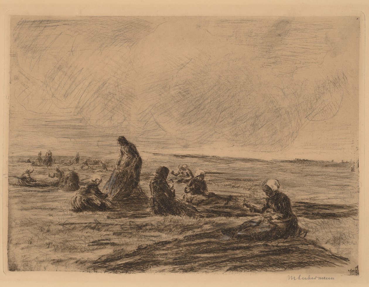 Udbedring af nettene af Max Liebermann