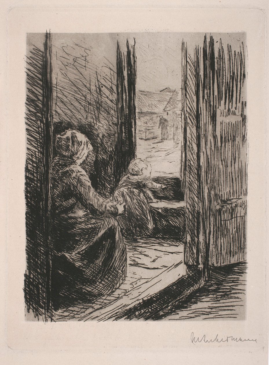 Mor og barn af Max Liebermann