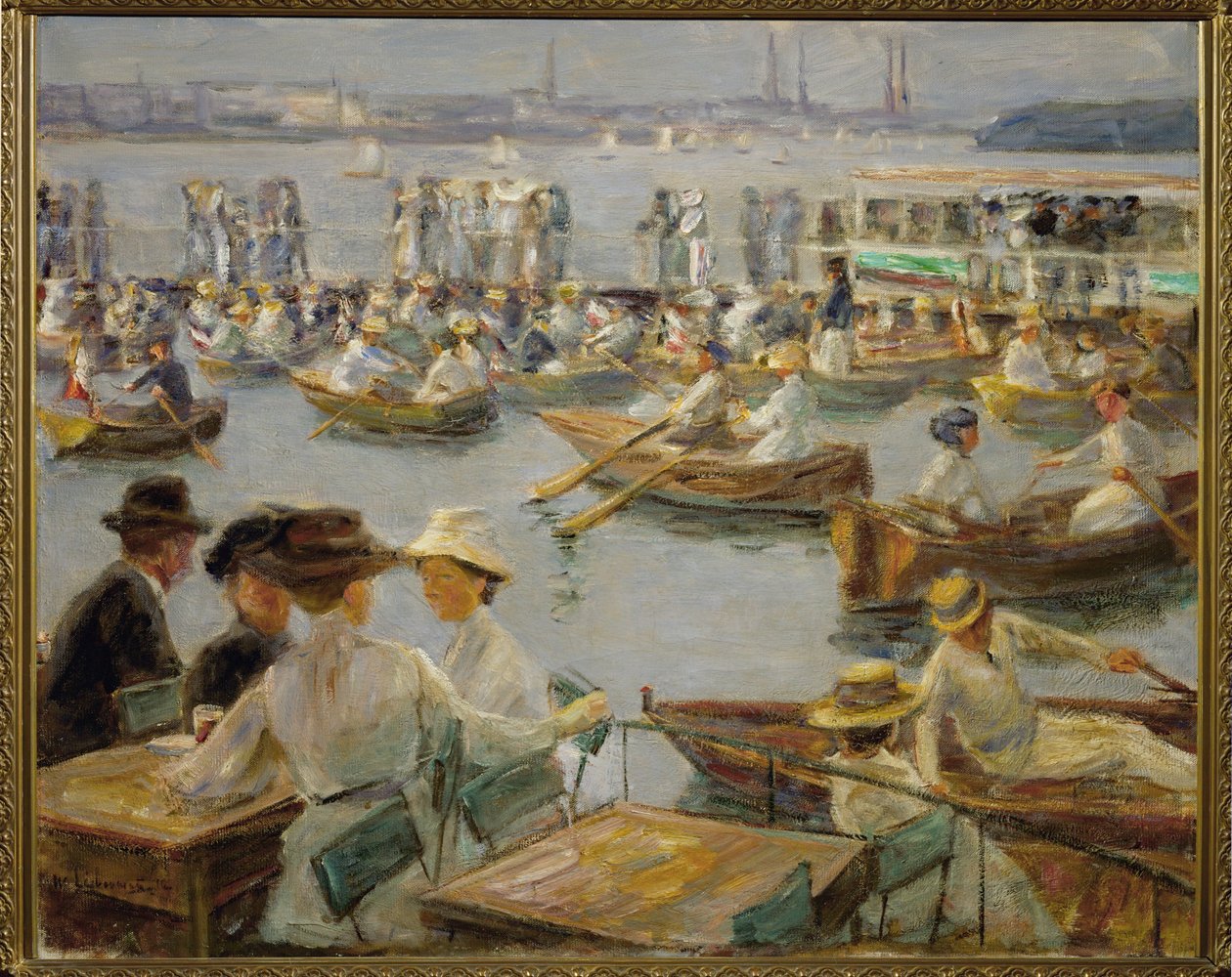 Ved Alsters bredder, Hamborg (maleri på lærred) af Max Liebermann