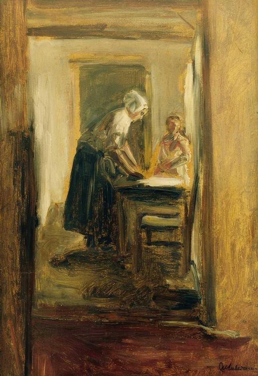 Plätterin af Max Liebermann