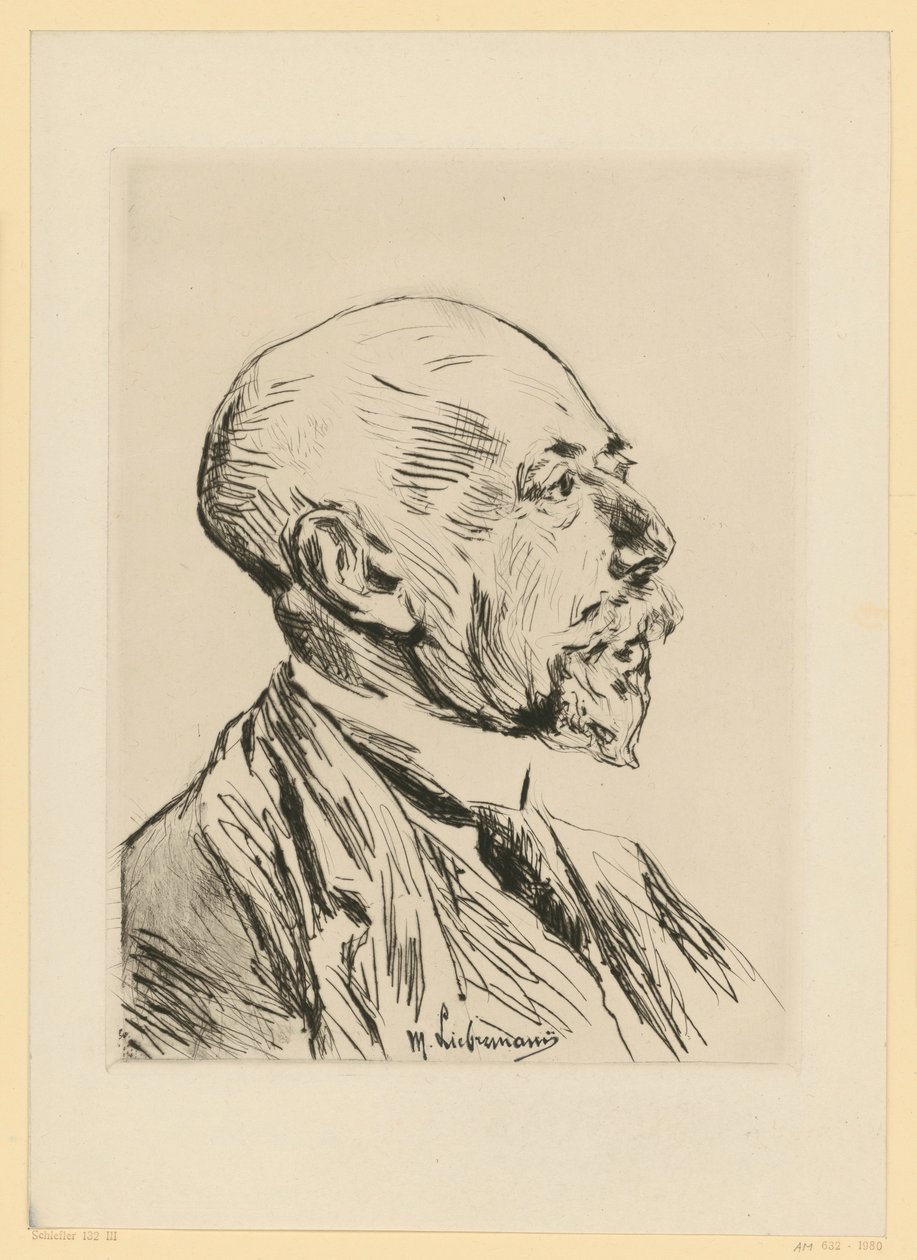 Portræt af professor Adolph Goldschmidt af Max Liebermann