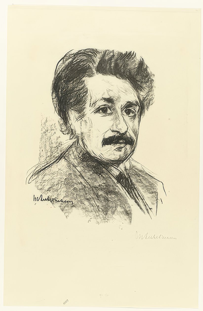 Portræt af Albert Einstein. 1925 af Max Liebermann