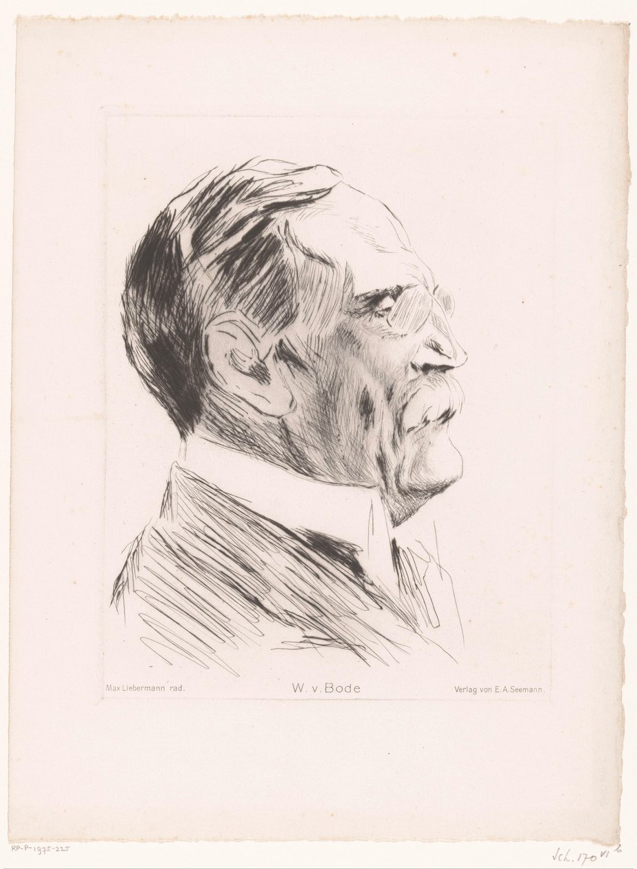 Portræt af Wilhelm von Bode W.v.Bode (titel på objekt) af Max Liebermann