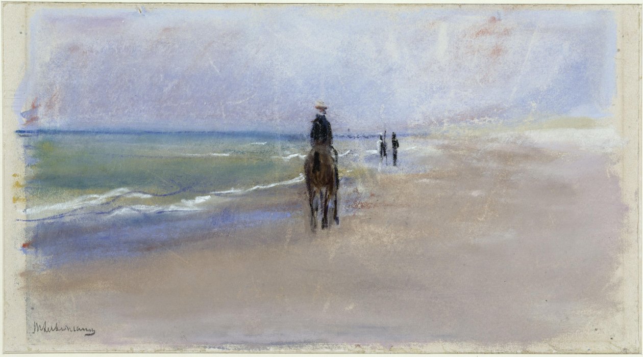 Rytter på stranden af Max Liebermann