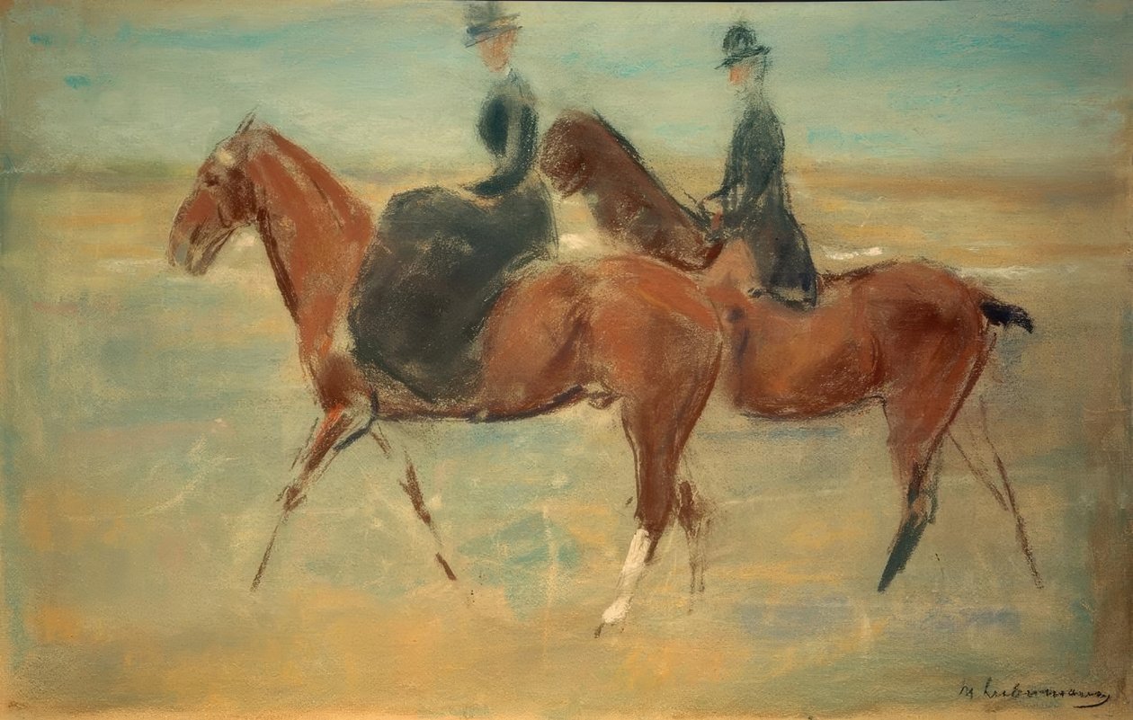 Rytter og rytter ved havet af Max Liebermann