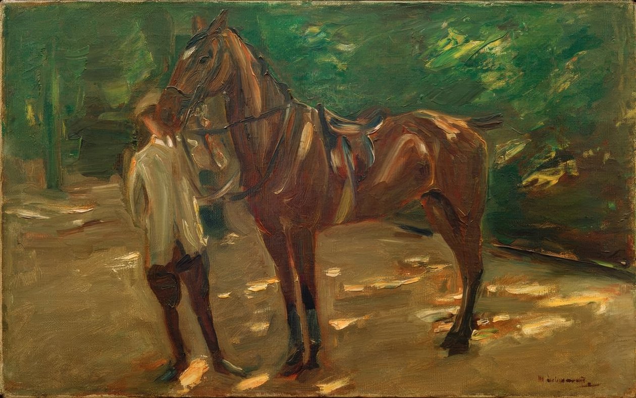 Brudgom med hest af Max Liebermann