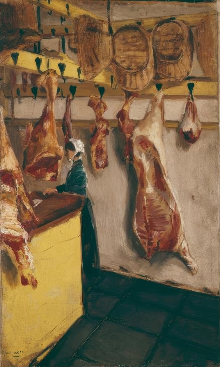 Schlächterladen i Dordrecht af Max Liebermann