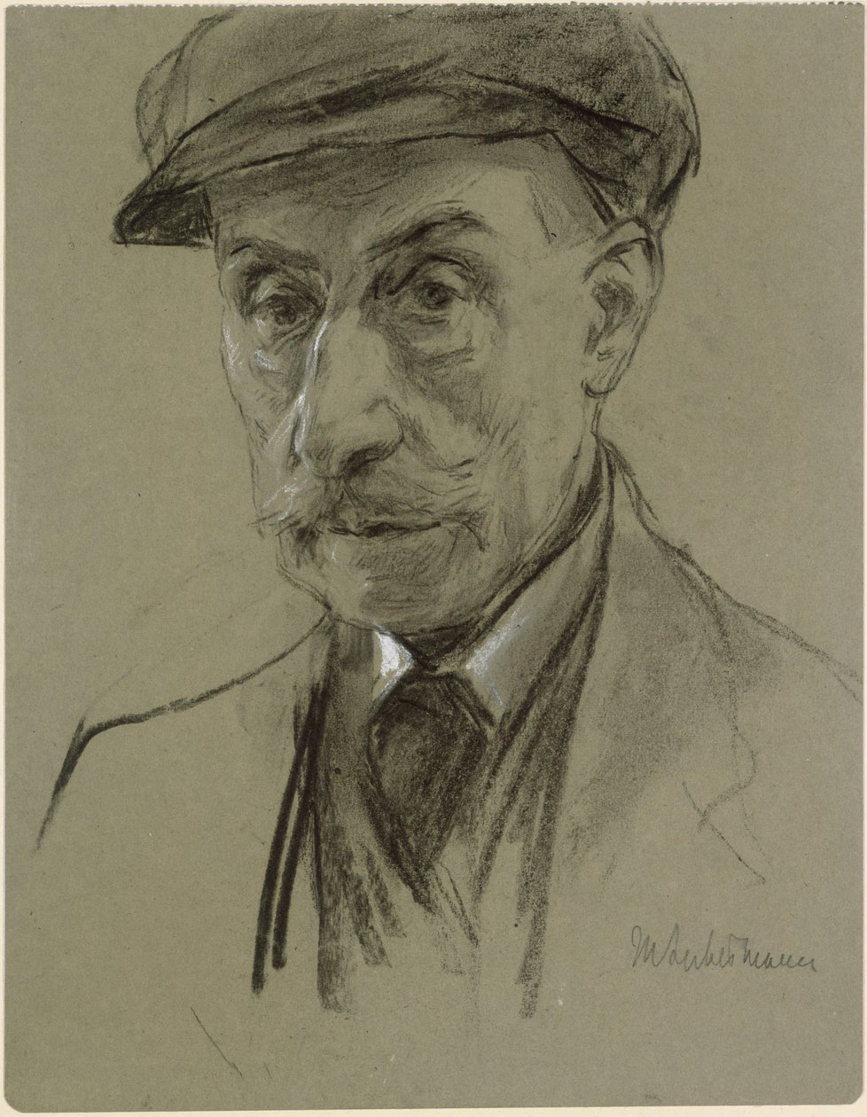 Selvportræt med kasket af Max Liebermann