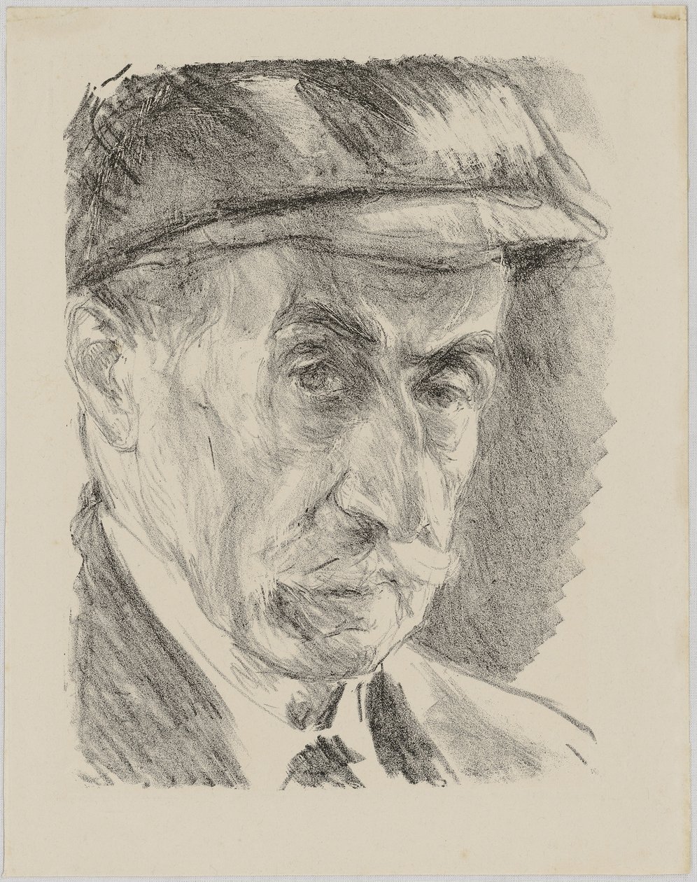 Selvportræt med hue af Max Liebermann