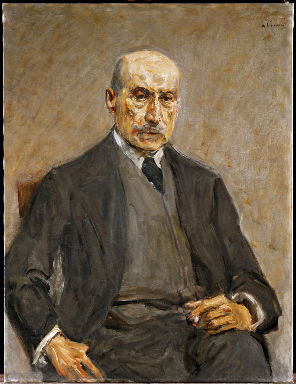 Selvportræt (gispende) af Max Liebermann