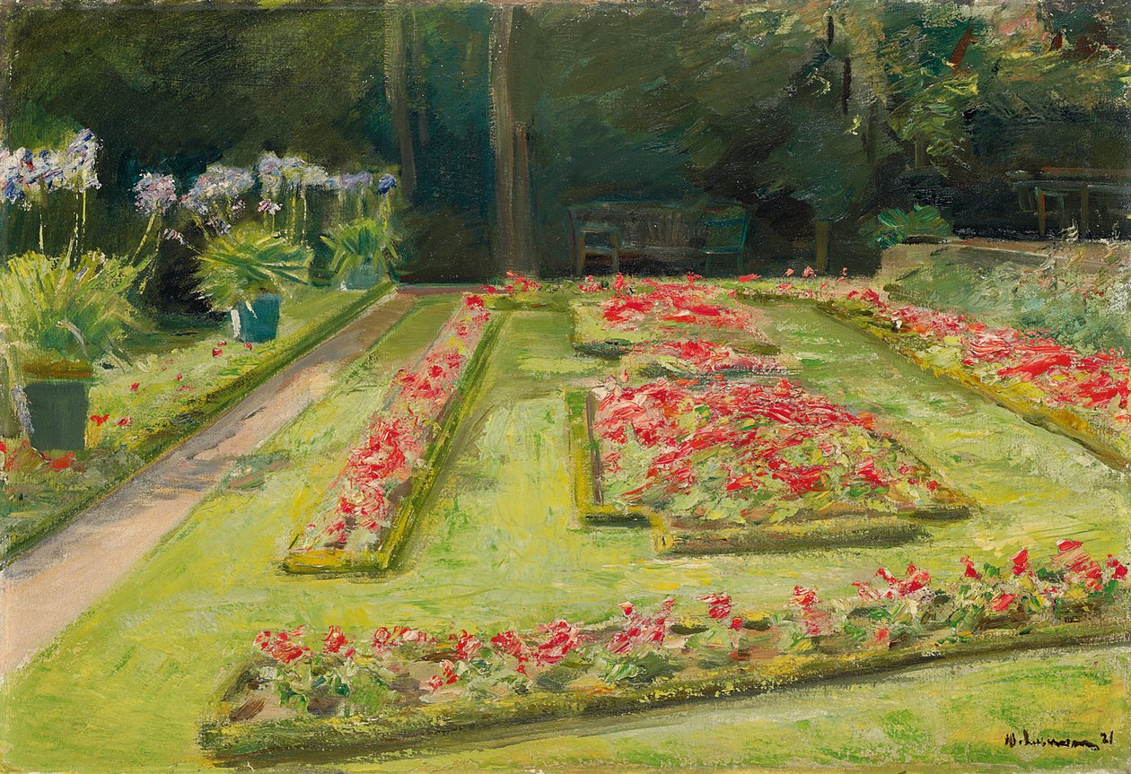 Blomsterterrassen i Wannsee-haven, 1921 af Max Liebermann