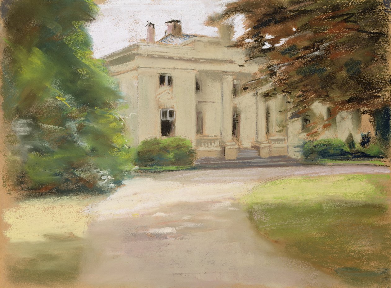 Godeffroy Country House i Hirschpark von Nienstedten ved Elben, 1902 (pastel på papir) af Max Liebermann