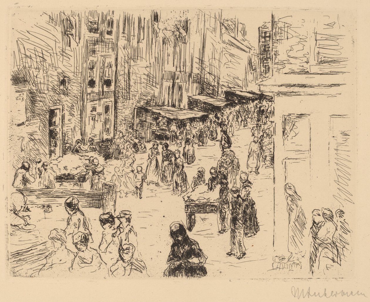 Det jødiske kvarter i Amsterdam af Max Liebermann