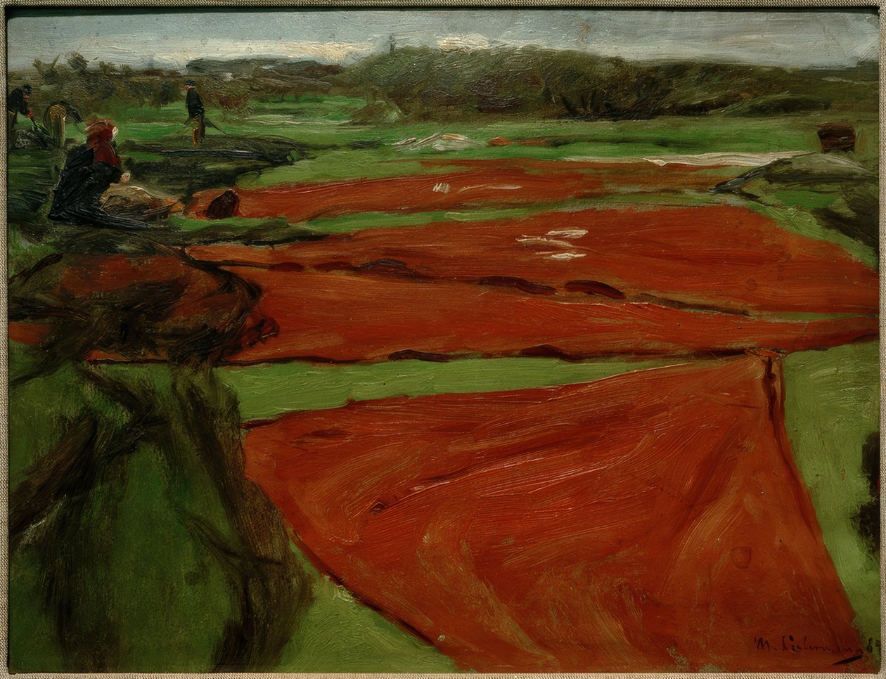 Eng med spredte net og sejl af Max Liebermann