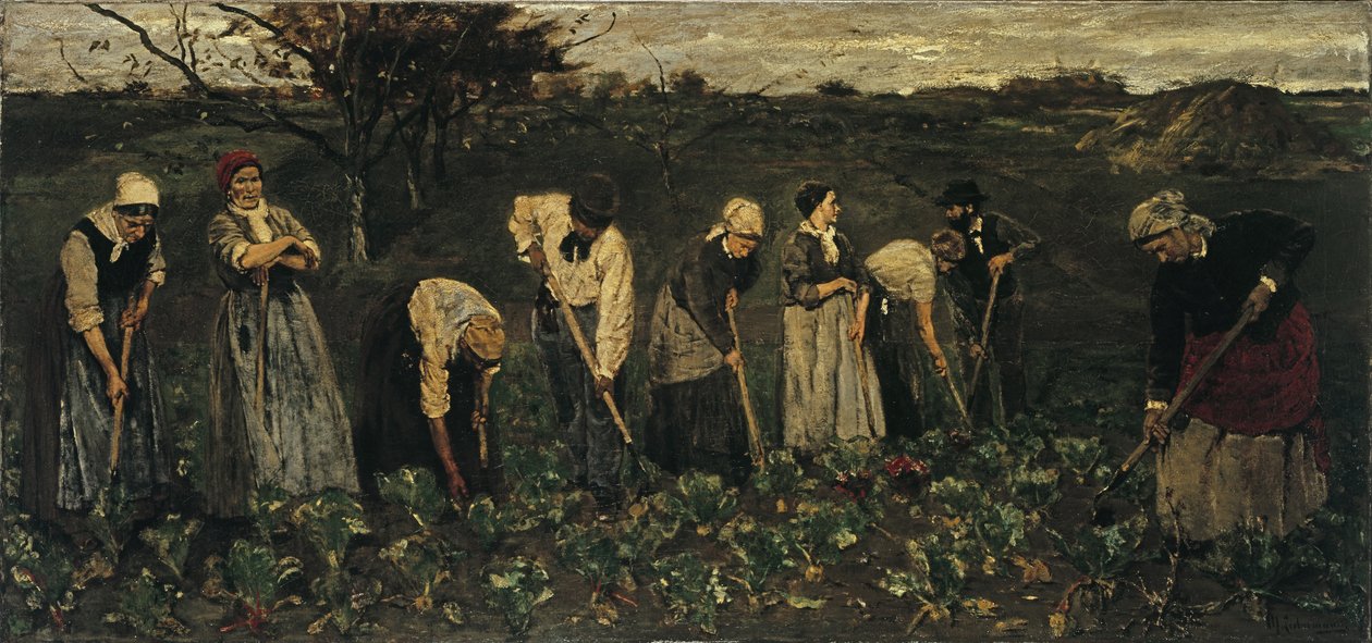 Arbejdere på roemarken af Max Liebermann