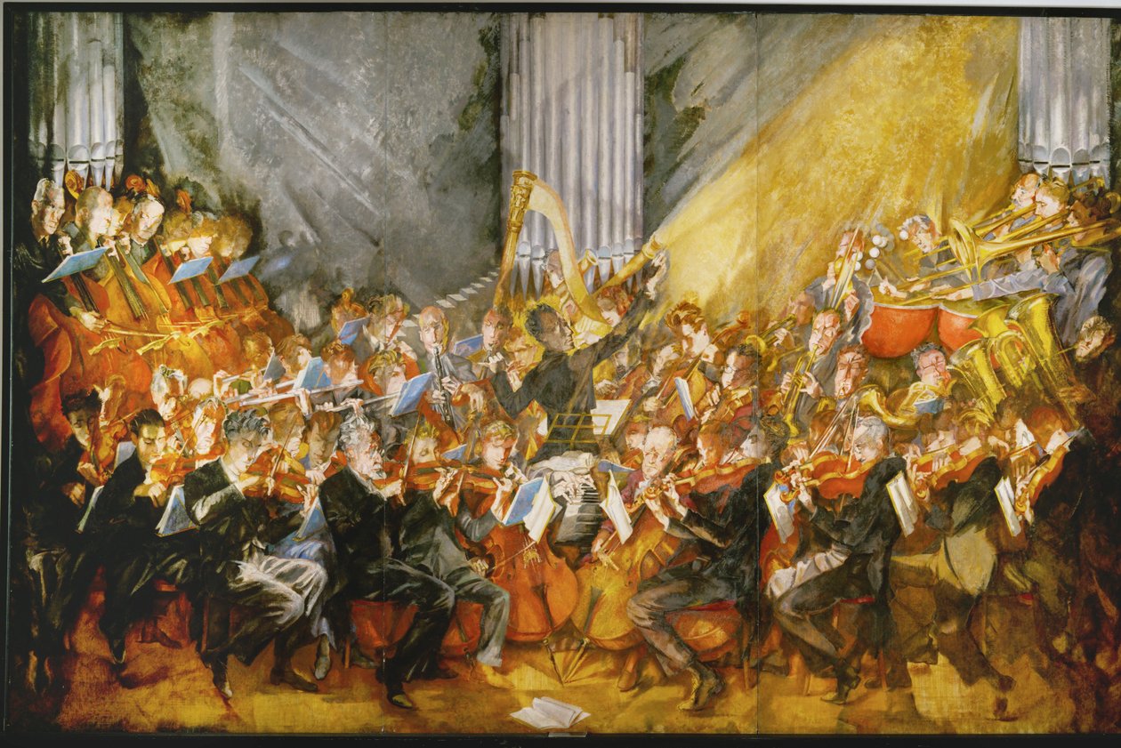 The Orchestra (maleri på lærred) af Max Oppenheimer