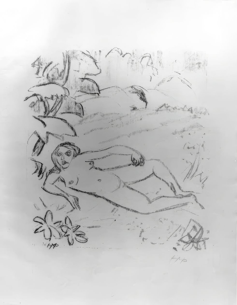 Akt i klitterne af Max Pechstein